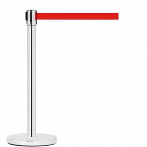 Oxgard Стойка ограждения передвижная с ремнем ( 5 метров красный , с тормозом ) ВЗР 2387.02 , утяжелитель в комплекте